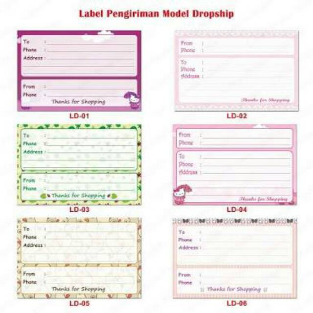 

Label Pengiriman/label toko murah
