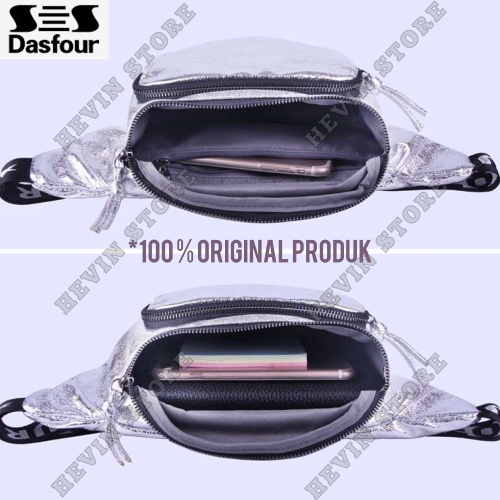 DASFOUR ORIGINAL WAIST BAG KOREAN STYLE PU LEATHER SHINY 4 COLOR