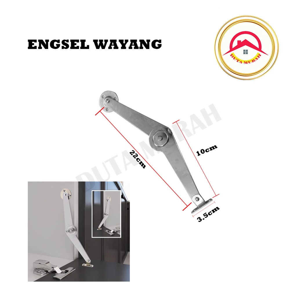 Engsel Wayang Besar / Engsel Salon / Engsel Jendela Free Skrup (1 set)