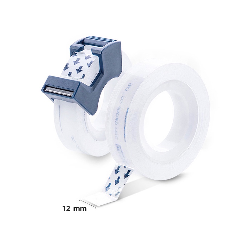 2 Pcs Deli 1.2cm Transparent Tape Small Office Supplies