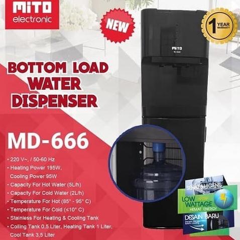 Mito MD666 New Dispenser Galon Bawah Low Watt 190 Watt
