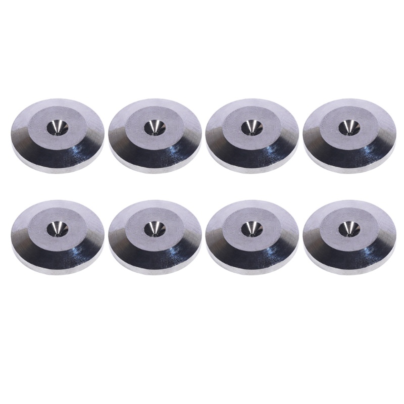 Btsg 8pcs Pad Speaker Universal Bahan Aluminum Alloy Ukuran 25x5mm