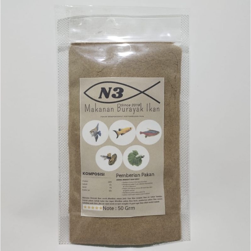 Makanan burayak ikan hias kecil air tawar N3