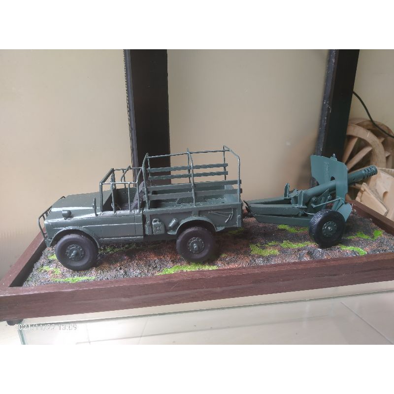 Miniatur meriam 76 mm + truck cargo
