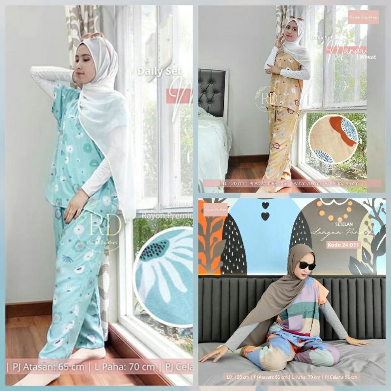 Jannah River Piyama lengan pendek by River Daster #piyamakekinian #piyamaviral #piyamabranded #piyam