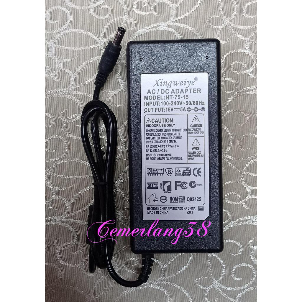 AC DC Charger 15V 5A 75W Switching Adaptor 15 V 5 A 75 W Power Supply 15volt 5amper 75watt