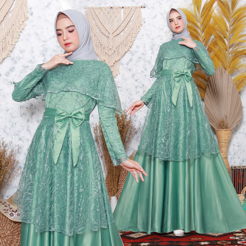 Gamis Muslim / Dress Muslim Cantik Bahan Tulle