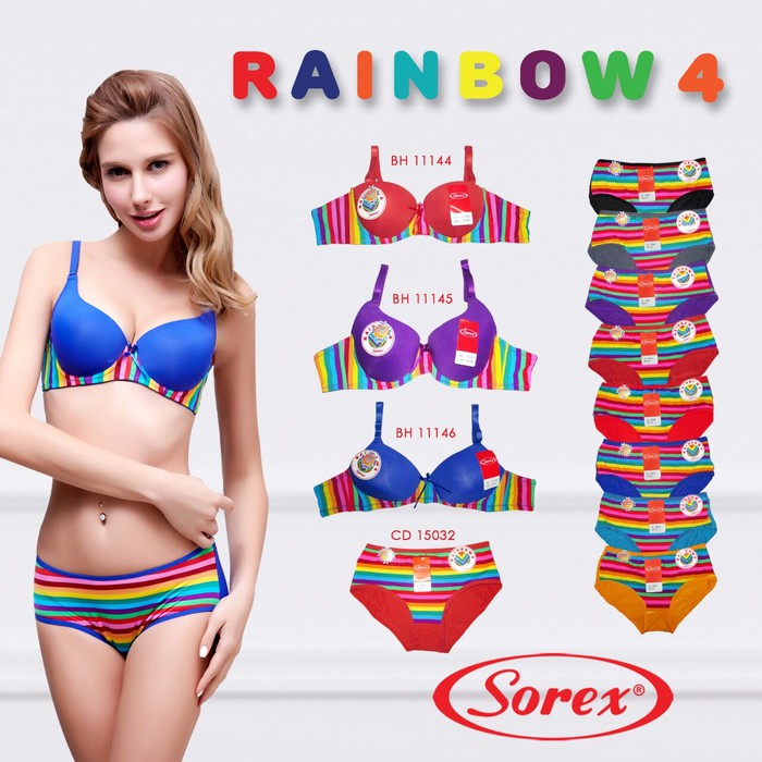 BH Bra Tanpa Kawat Sorex Rainbow 4 Size 34-40 Sorex 11146 Best Item - 38