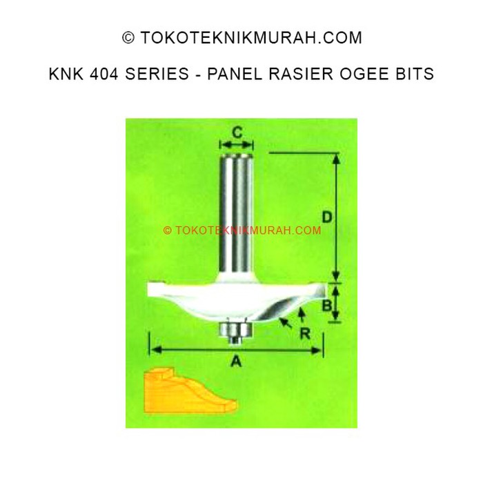 KNK 404-431 Mata Profil 63.5 mm- Router Panel Rasier Ogee Bits 2-1/2&quot;