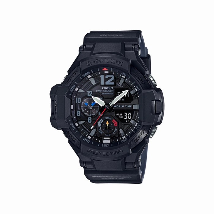 Jam Tangan Casio G Shock GA-1100-1A1 Full Black GShock GA1100 Ori BM
