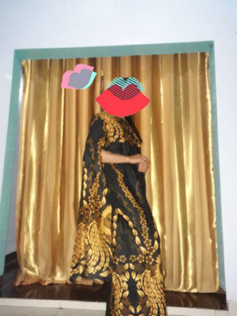 Ms Gamis Batik Sriwedari Maxi Super Jumbo Xxxxl Ld 128cm Bumil/busui Katun Sogan