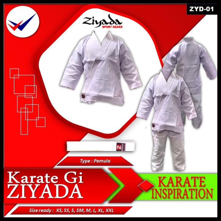 Seragam Baju Karate Pemula Ziyada Tegi Gi Pakaian Judo Aikido Jujitsu