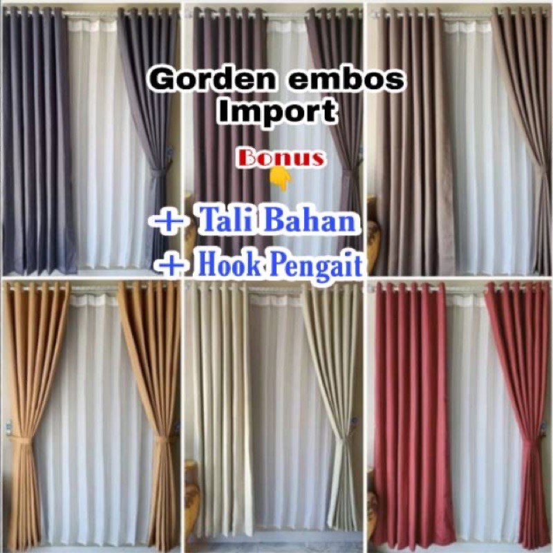 Gorden Blackout Embos/Gorden Blackout Import/Gorden Blackout Polos/Gorden jendela/Gorden Pintu