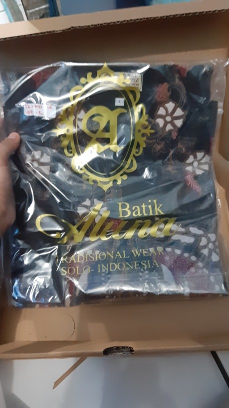 Batik Pria Lengan Panjang Modern Premium Full Furing Original Produksi Batik Aluna Solo Pcw 007