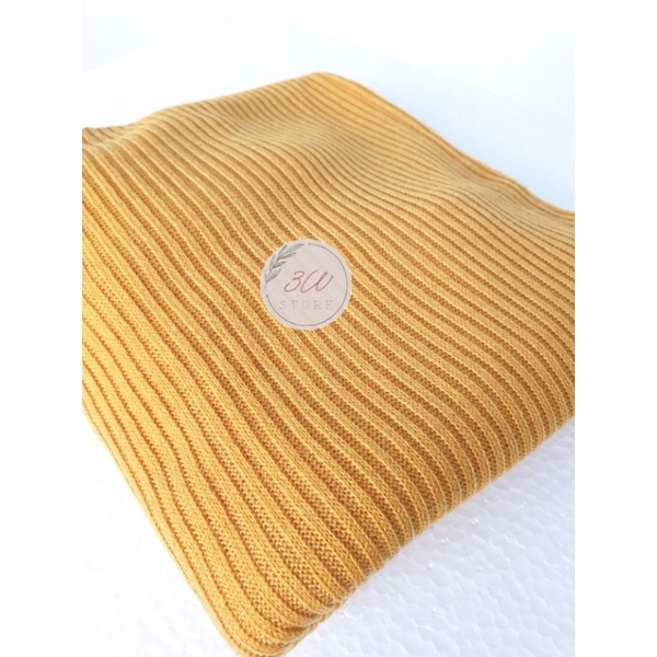 Rok Rajut / Rok Knit / Long Skirt Knit / Rok Panjang Rajut / Rok Span Rajut / Rok Span Knited-Mustard