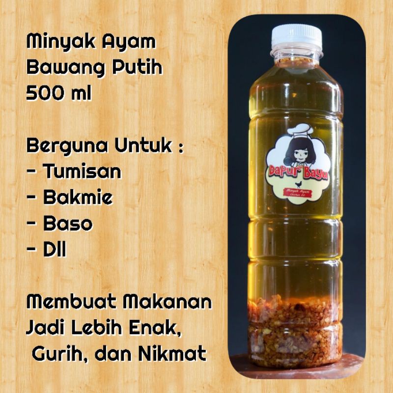 

Minyak Ayam Bawang Putih Untuk Memasak/ Minyak Ayam Bawang Putih Asli 500 ml