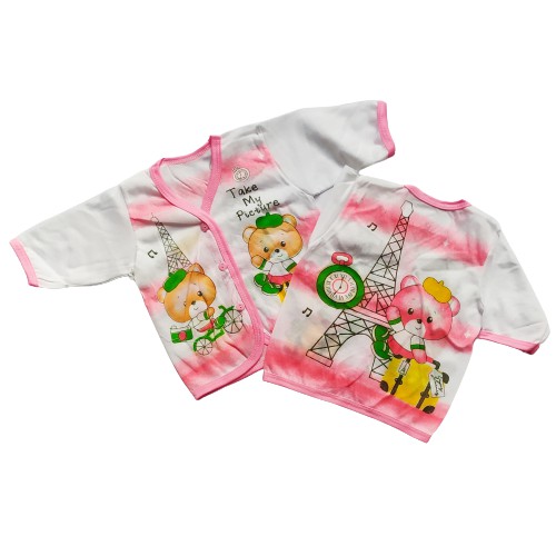 3 Pcs Baju bayi lengan panjang nb Motif   atasan bayi  baju bayi lengan panjang  Baju bayi 0-6 bu