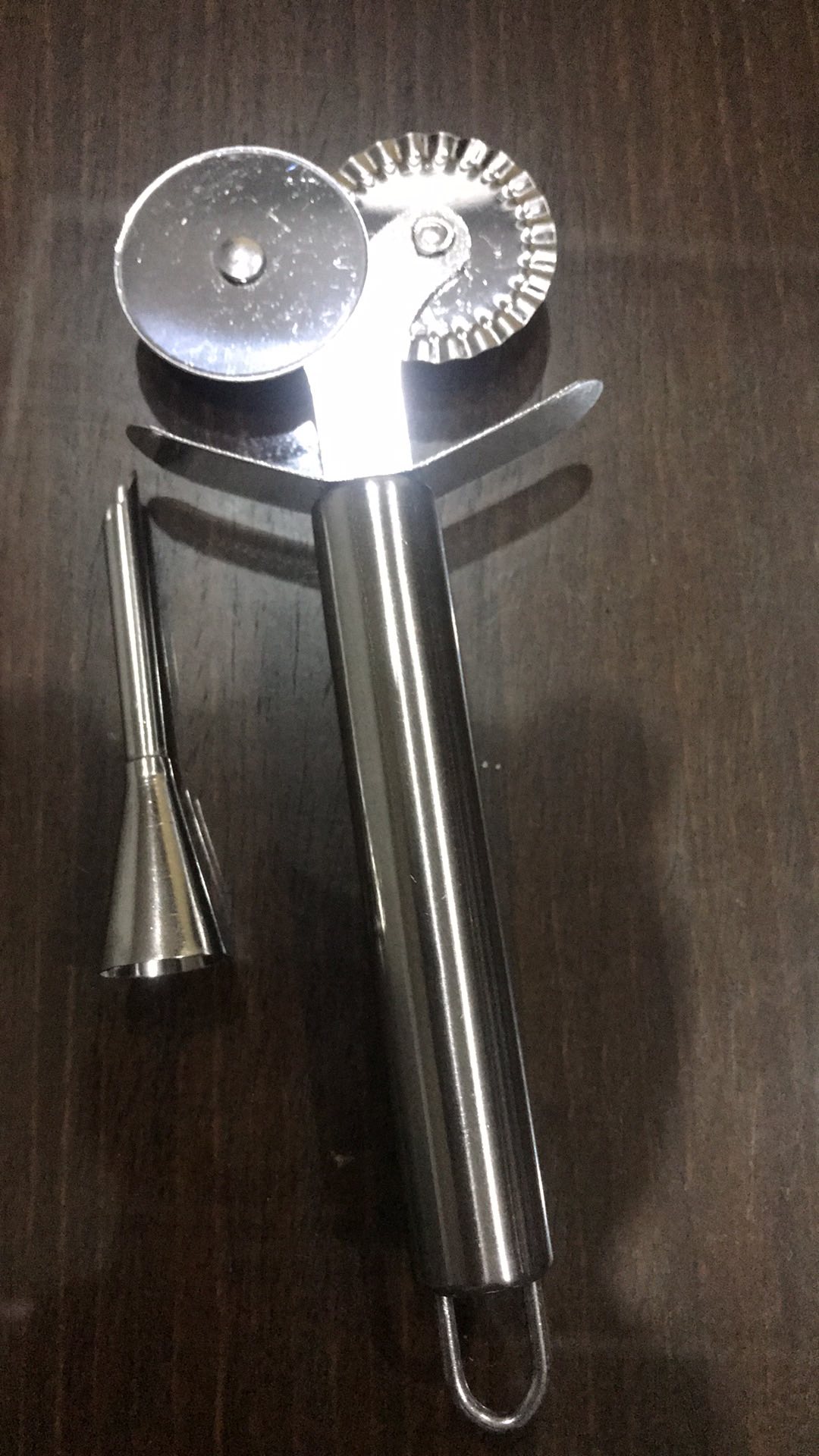 Pisau Roller Ganda Bahan Baja Untuk Memotong Pizza / Pasta / Adonan