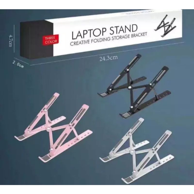 Laptop Stand Holder Dudukan Tablet Folding Lipat Notebook