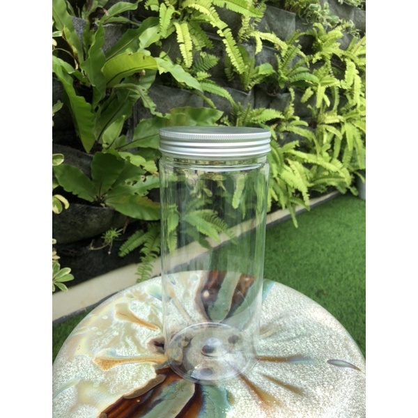 Toples Plastik 1300ml tutup aluminium/Toples makanan 1300ml/tutup aluminium