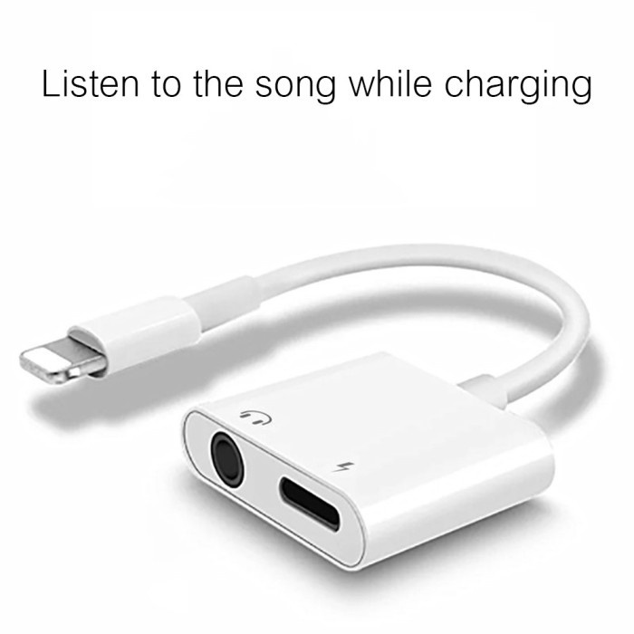 Kabel Adapter iPhone Splitter Converter Lightning 2in1 Headphone Jack