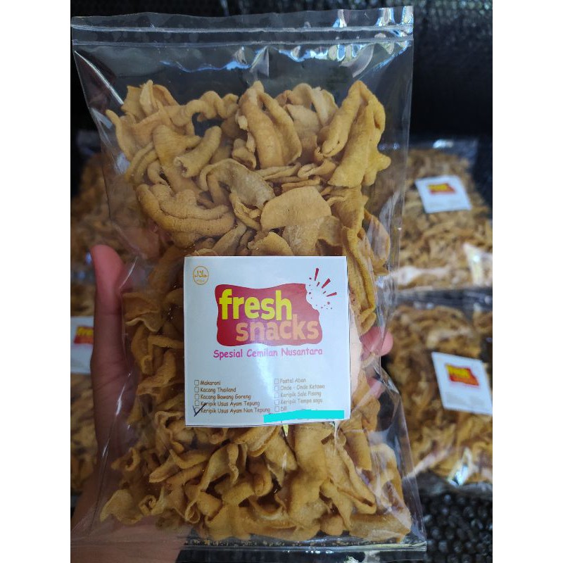 

Keripik Ketogenic 100 gram Kripik Usus Ayam TANPA TEPUNG FRESH SNACKS