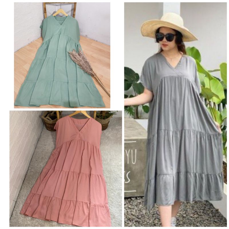 MASAYU DRESS / DRESS REMPEL JUMBO / DASTER RUFFLE