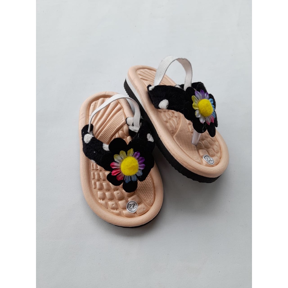 Sandal Baby Sandal Anak Perempuan Bunga Cantik Trandy Usia 1 - 2 Tahun