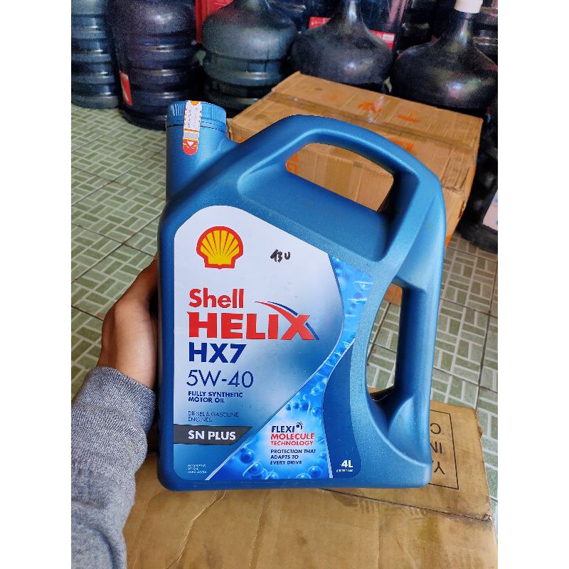 (GRATIS BUBLE) OLI MESIN SHELL HELIX HX7 5W-40 API SN PLUS 4 LITER NEW GENERATION