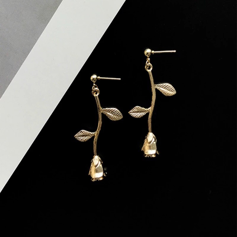 NEEDED.ID JKT | Gold Rose Earring / Anting Mawar Emas Korea Aesthetic