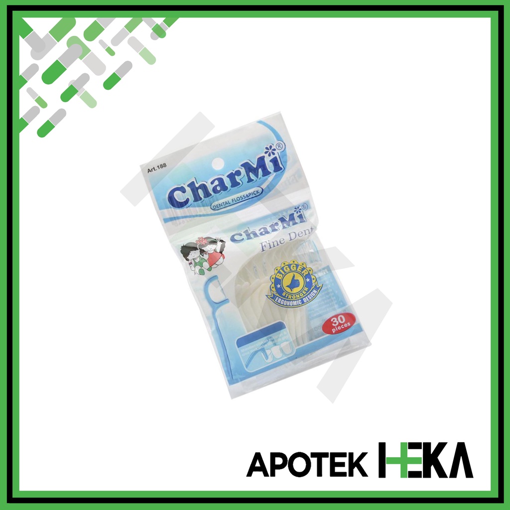 Charmi Dental Floss Pick Art isi 30 - Benang Tusuk Gigi (SEMARANG)