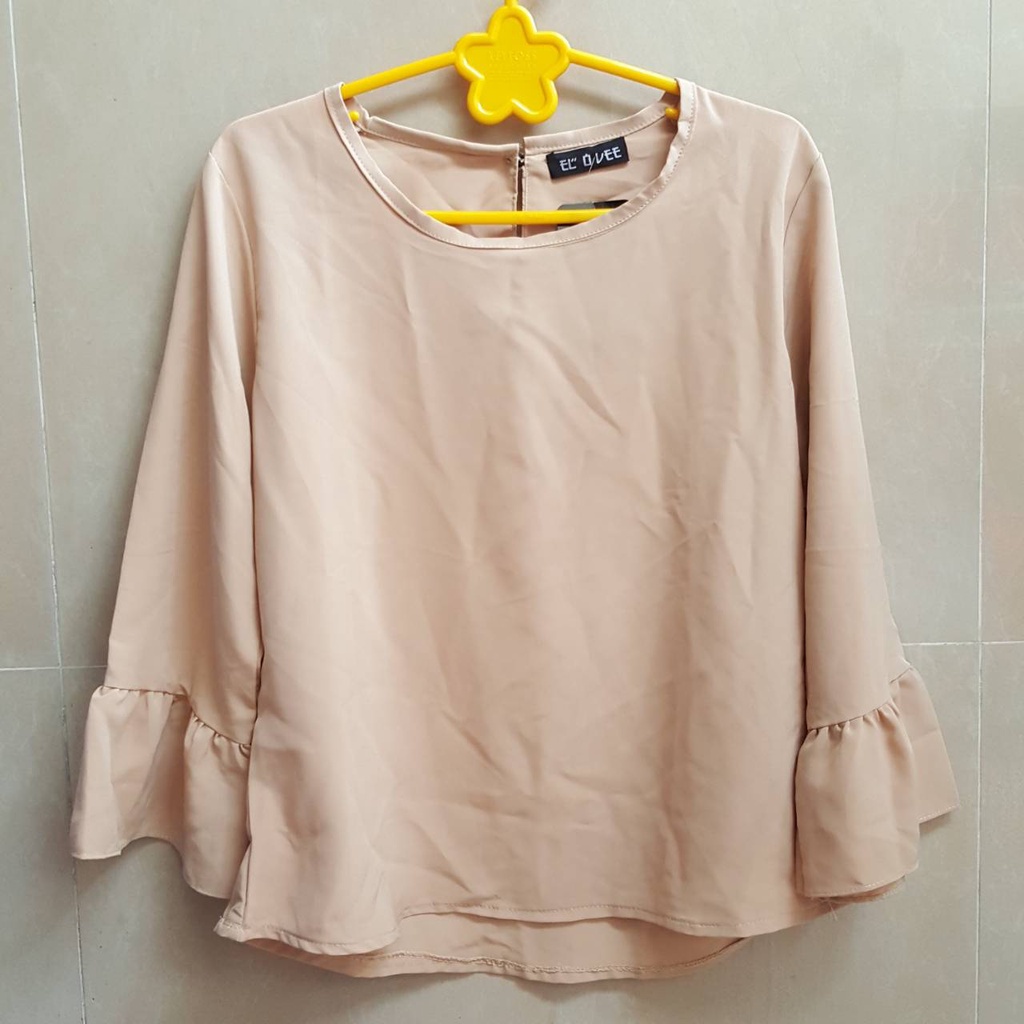 Baju Blouse Warna Nude Blouse Kerja Blouse Casual