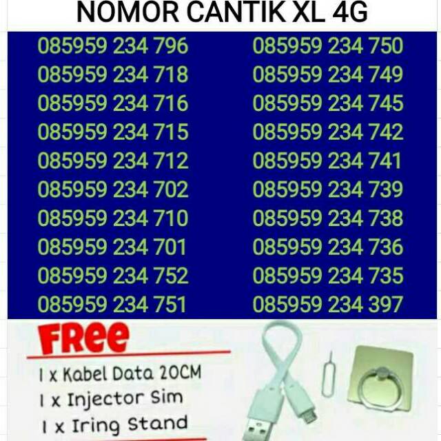 BUY 1 GET 1 FREE OBRAL SERI 5959 234 Kartu Perdana Nomor Cantik XL 4G