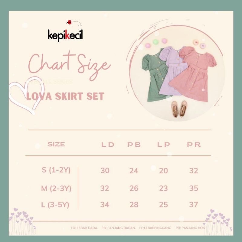 LINSKY BABY - Lova Skirt Set Setelan Anak Perempuan Korean Looks