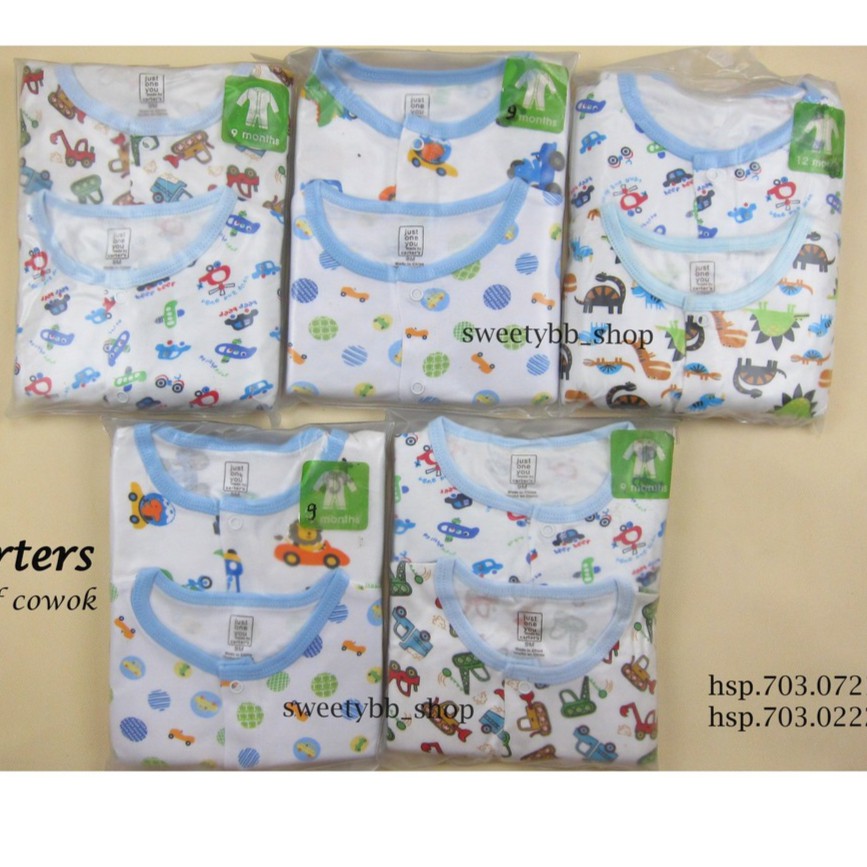 Jumper carte / romper carte / piyama bayi / baju tidur anak / sleepsuit carte isi 2