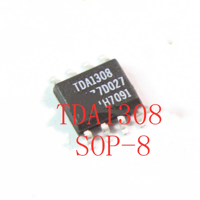 5pcs / LOT Sparepart Komponen Elektronik chip IC amplifier audio TDA1308 TDA1308AT A1308AT SOP-8 SMD