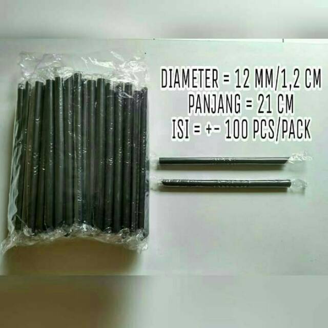 

SEDOTAN BUBBLE HITAM STERIL PANJANG 21 CM / BUBBLE STRAW