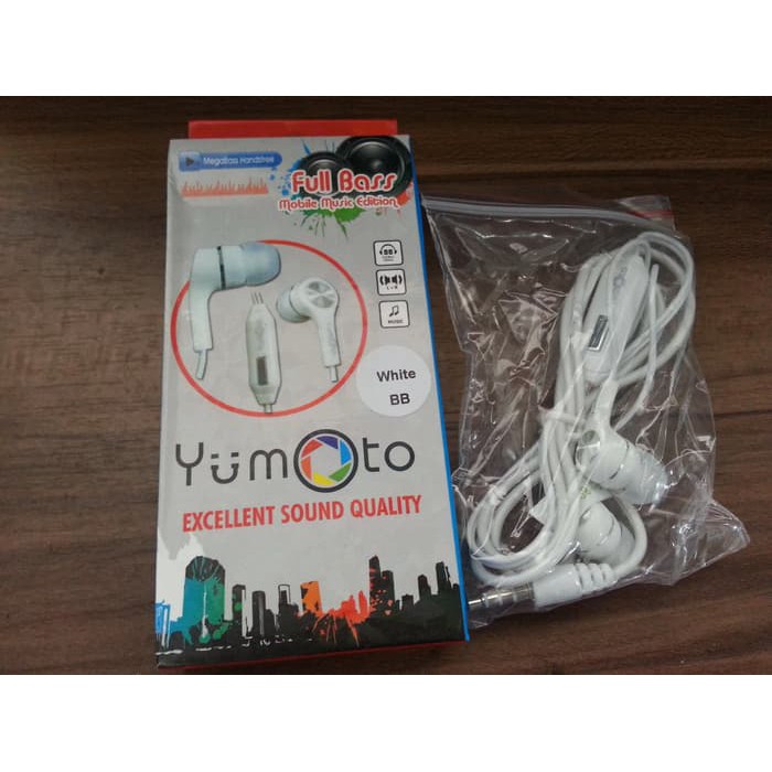 Earphone ear phone yumoto suara bass keras headset handsfree