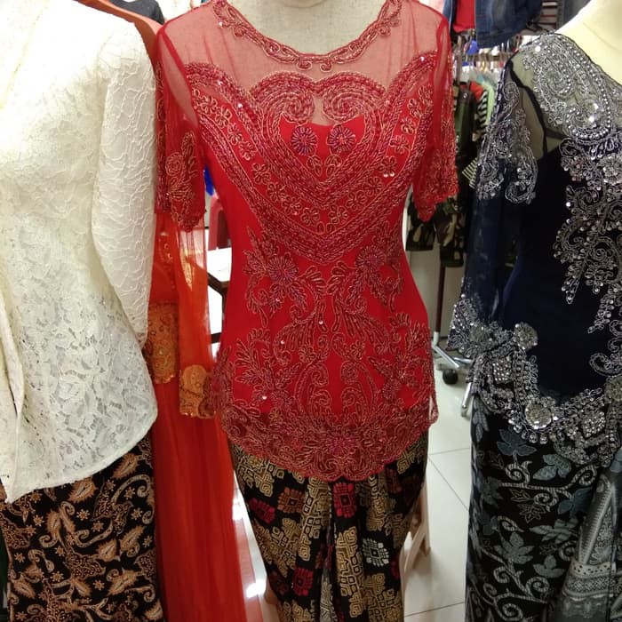 Atasan kebaya modern payet tile -