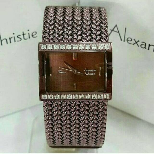 JAM TANGAN WANITA / CEWEK ALEXANDRE CHRISTIE 2466 UNGU ORIGINAL