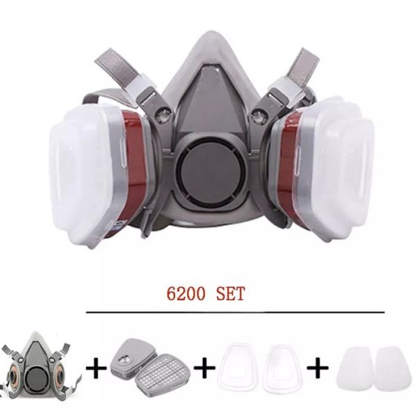 Masker Rubber Pelindung Activated Carbon FilterCartridge GasRespirator