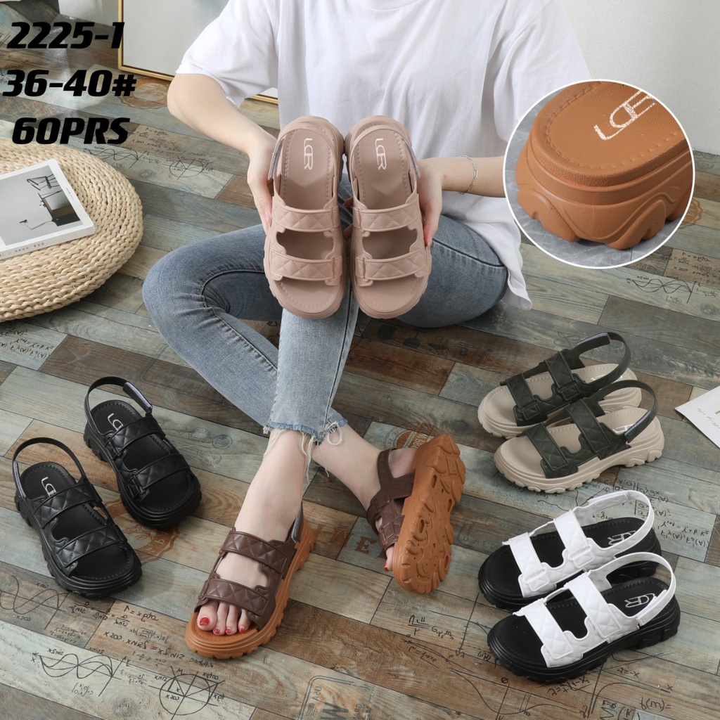 SANDAL SLOP LET GUNUNG BAN DUA TEBAL 4cm LCR 2225-1