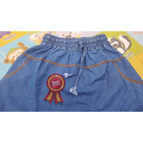 LARIS -  Rok Jeans Panjang Wanita Muslim Muslimah Denim Murah Premium Kekinian Jins Jean Variant