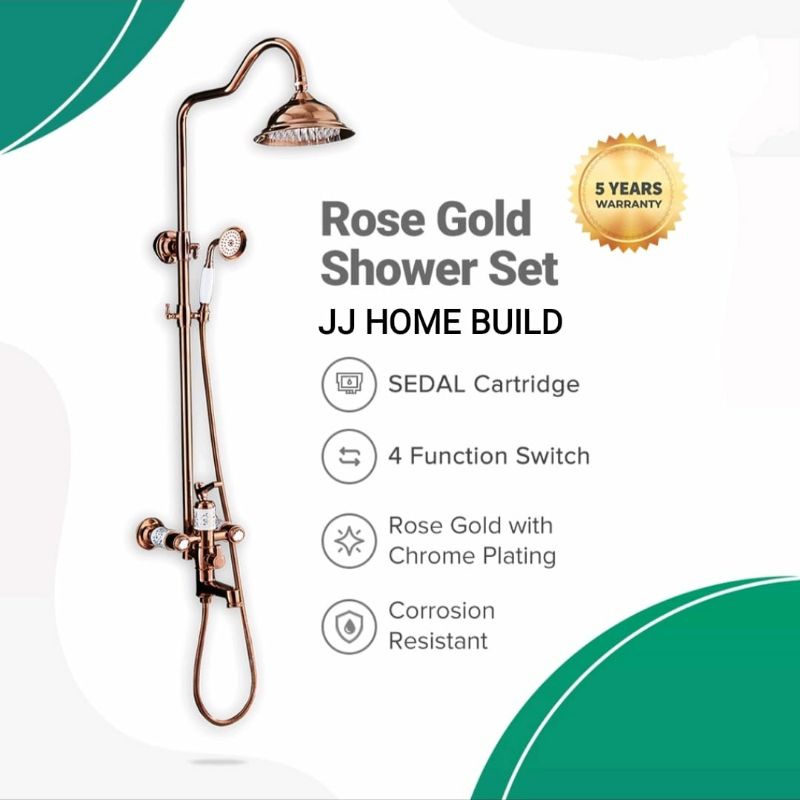 Shower Tiang/Column/Panas Dingin/Shower Set/Classic/Gold/Rose Gold