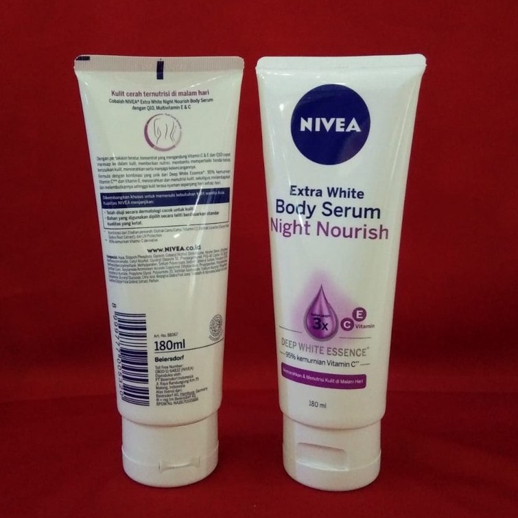 Nivea Extra White Night Nourish Body Serum 180ml