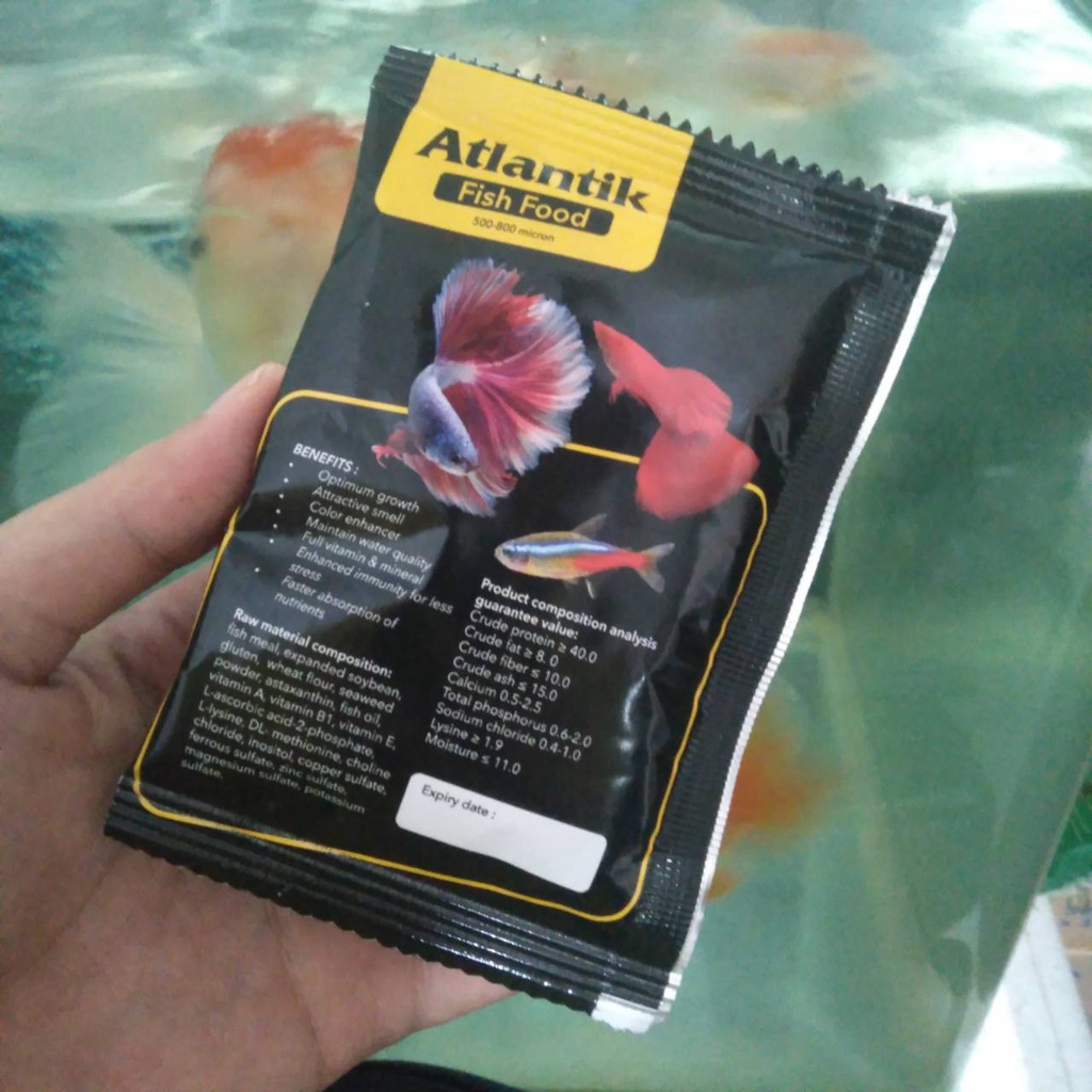 ATLANTIK FISH FOOD 500-800 MICRON 25 GR MAKANAN IKAN