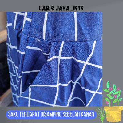 Rok Payung Kotak Lebar Panjang Jumbo Polos Motif Garis Klok Lebar