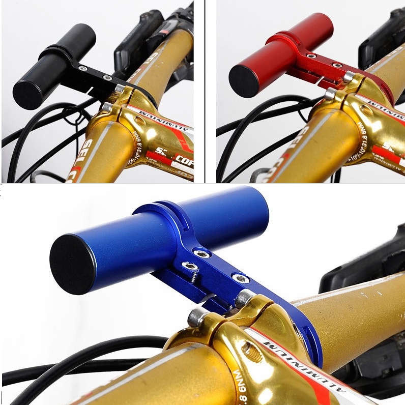 Extension stang extender handlebar sepeda / motor bracket tambahan mounting holder HP GPS lampu Bel