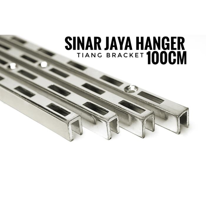 Tiang bracket ukuran 100cm stainlees steel