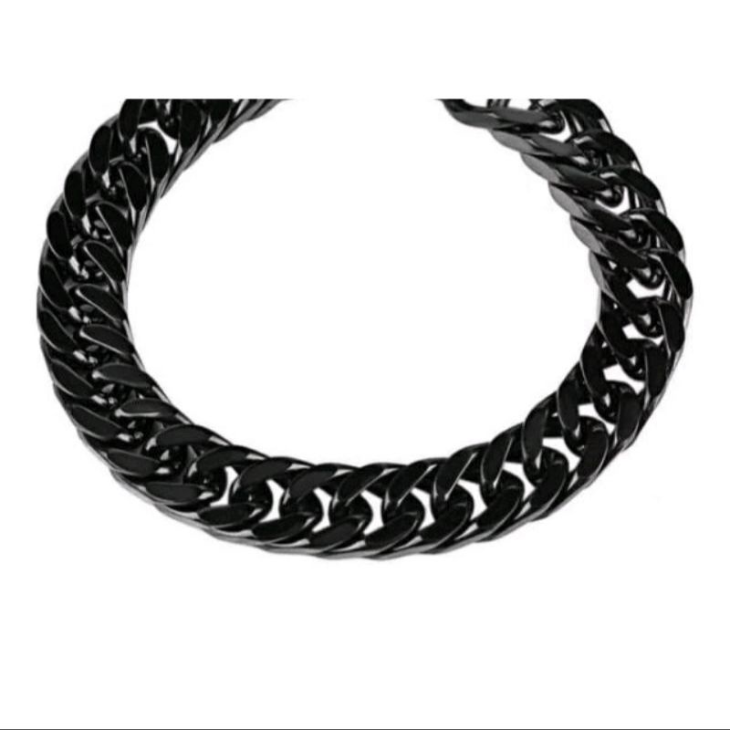 GELANG RANTAI TITANIUM BLACK PRIA
